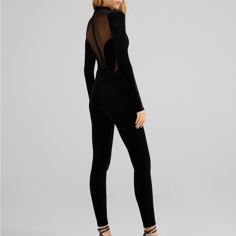 VELVET AND MESH JUMPSUIT 🖤